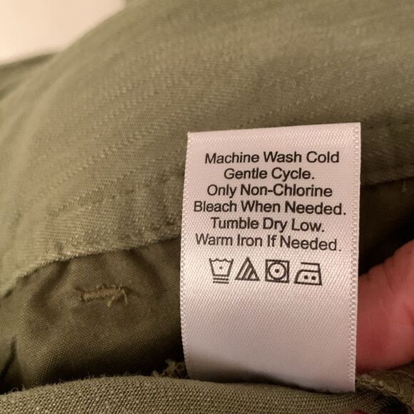 Coldwater Creek Olive Tencel Roll-Up Cargo Pants Women’s Size 6 - Picture 12 of 12